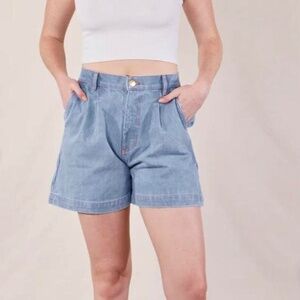 Big Bud Press Light Wash Denim Trouser Shorts Size L